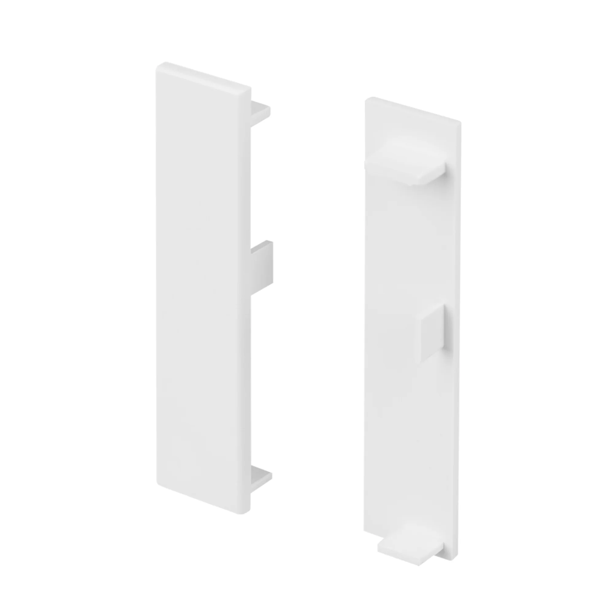 Заглушка PLINTUS-H55 WHITE 046163 - Пара глухих заглушек для профиля PLINTUS-H55 белого цвета. Материал пластик.  В комплекте 2 шт., цена за 1 комплект.