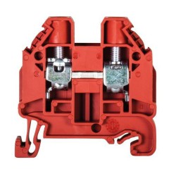 Клемма WT 10 RT - Проходная клемма, тип фиксации провода: винтовой, номинальное сечение: 10 мм кв., 57A, 1000V, ширина: 10 мм, цвет: красный, тип монтажа: DIN 35