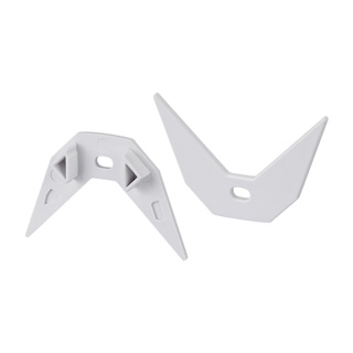 Заглушка ARH-DECORE-S12-EXT Flat с отверстием 023891 - Заглушка с отверстием для профиля ARH-DECORE-S12-EXT Flat, под плоский экран. Пластик, цвет - белый. Цена за шт.
