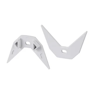 Заглушка ARH-DECORE-S12-EXT Flat с отверстием 023891 - Заглушка с отверстием для профиля ARH-DECORE-S12-EXT Flat, под плоский экран. Пластик, цвет - белый. Цена за шт.