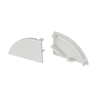 Заглушка KLUS-P45.30 ROUND левая 025969 - Заглушка левая для профиля KLUS-P45.30 под полукруглый экран KLUS-P45-Round. Материал пластик, серый.