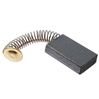BRUSH 5X12.5X20 SPRING - Щетка графитовая для электродвигателя, медный провод на пружине, контакт латунь