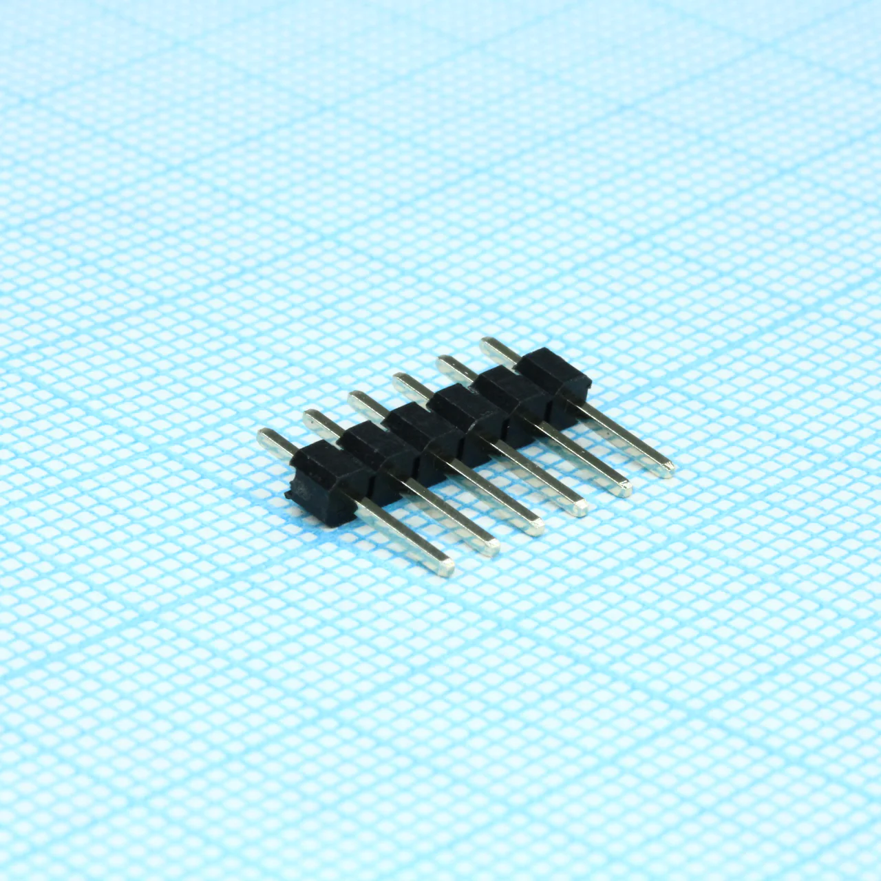DS1021-1X6SF11-B - Соединитель штыревой, вилка на плату однорядная прямая 6pin(1x6), шаг 2.54мм