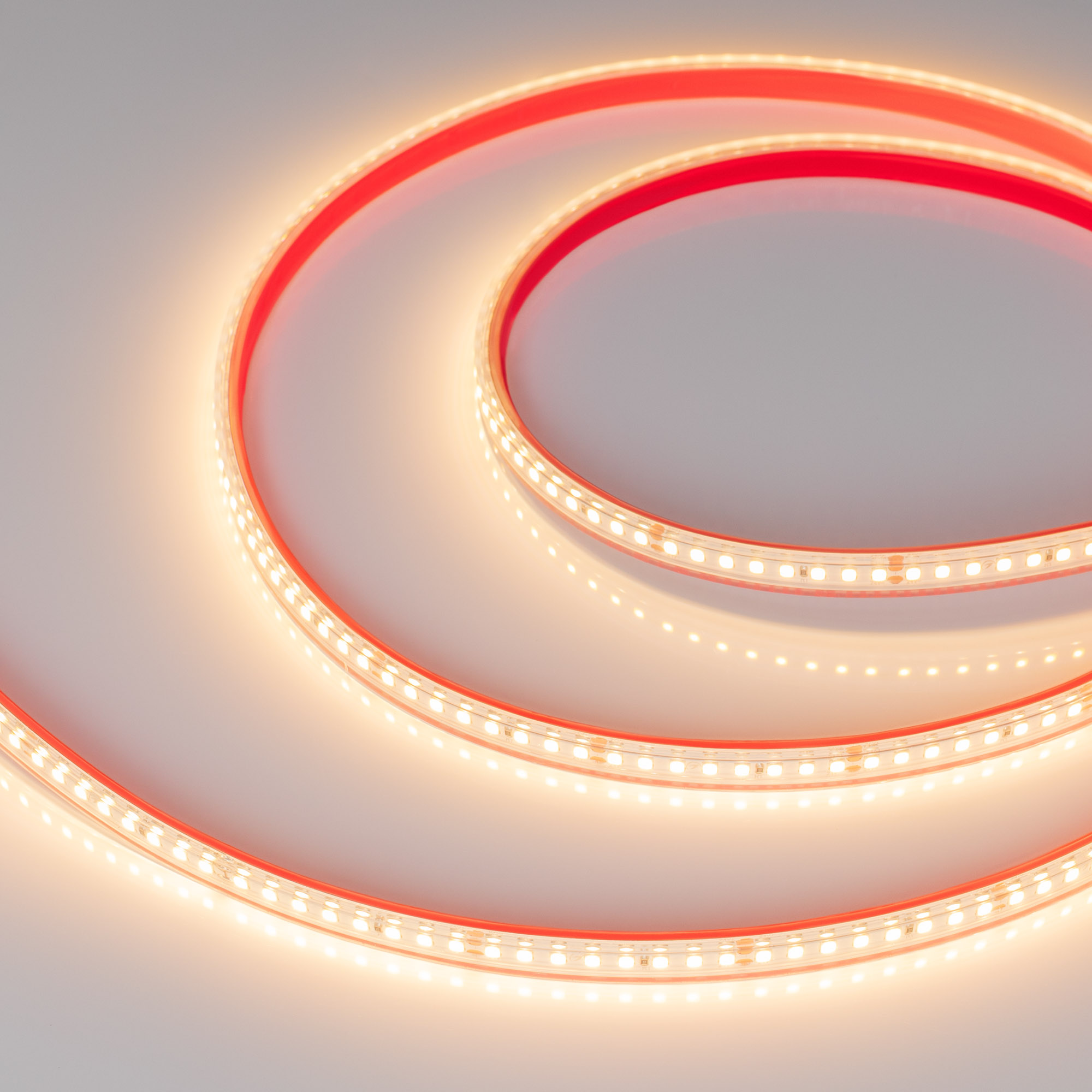 Лента герметичная RTW-PS-A160-10mm 24V Warm2700(12 W/m, IP67, 2835, 50m) 024560(2) - Светодиодная лента (монтажная бобина 50м) RTW-PS-A160, герметичная (PS-силиконовая экструзия). Светодиоды 2835, 160 шт/м (8000 шт на 50 м), белая плата, ширина 10 мм, ско