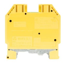Клемма заземл. WKN 16 SL /U - Заземляющая клемма, тип фиксации провода: винтовой, номинальное сечение: 16 мм кв., 800V, ширина: 12 мм, цвет: желто-зеленый, тип монтажа: DIN 35
