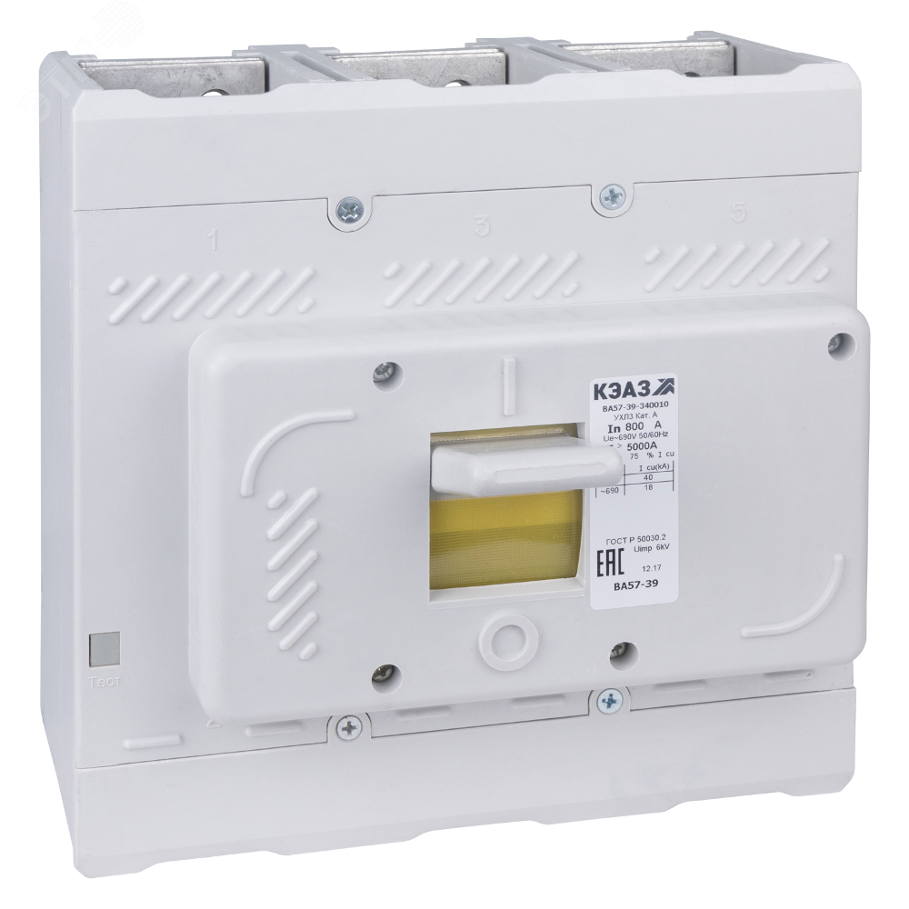 Выключатель автоматический 630А 5000Im ВА57-39-340010 УХЛ3 690В AC 109886