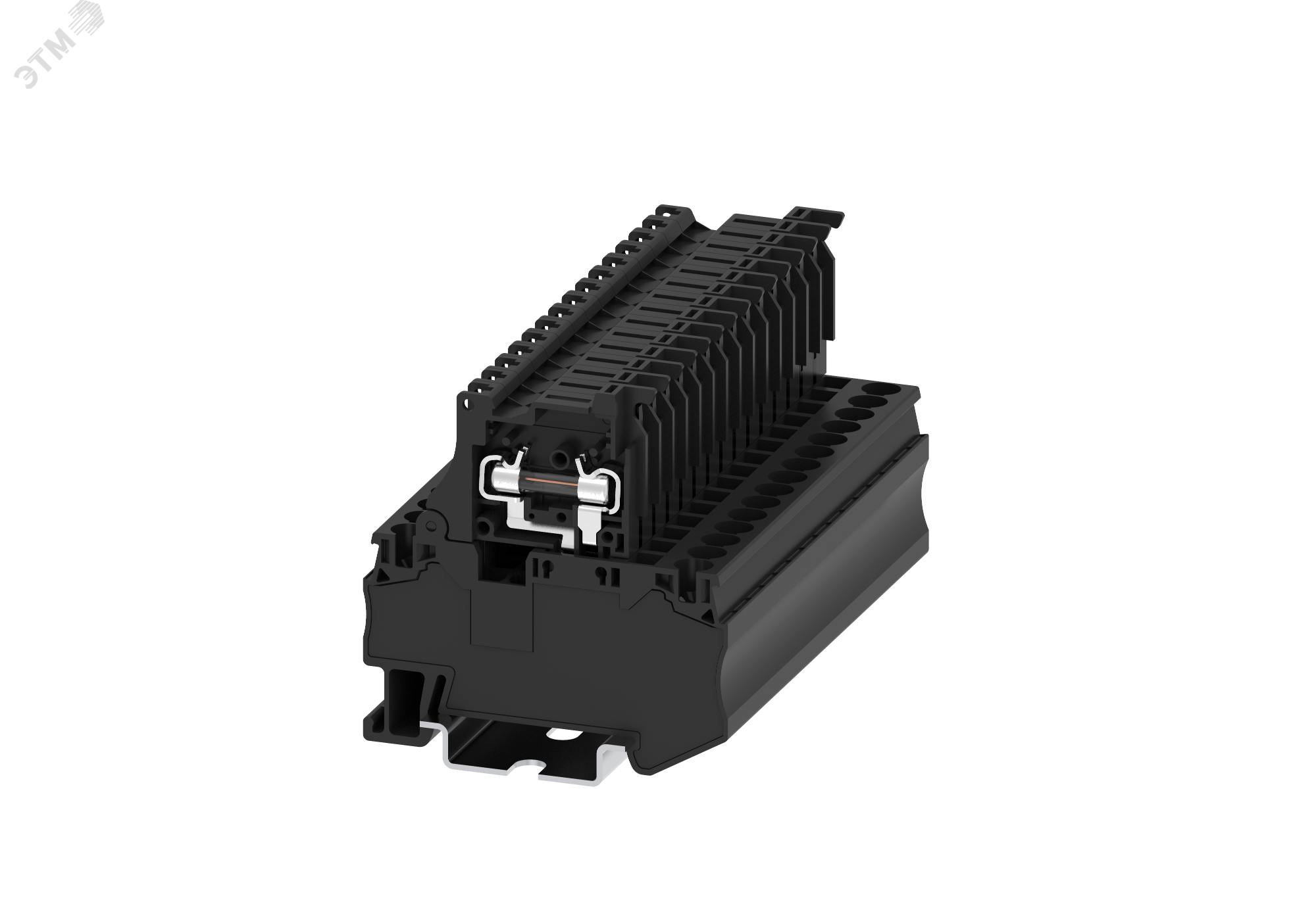 Клемма с держат. предохр. TC4-FUSE-BK - Клемма с держателем предохранителя, тип фиксации провода: пружинный, номинальное сечение: 4 мм кв., 6,3A, 500V, ширина: 6,2 мм, цвет: черный, тип монтажа: DIN 35