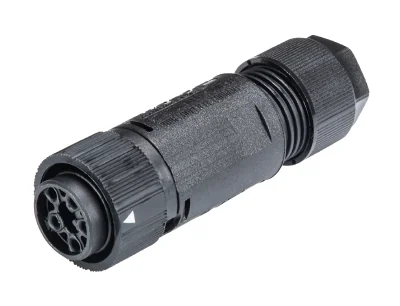 Разъем RST16I5 S B1 ZT6 SW - Розеточный разъем на кабель диам. 7,1-13 мм, IP68(69k), 5 полюсов, цвет: черный, номинальные характеристики: 250/400V+PE 16A, серия gesis RST MINI