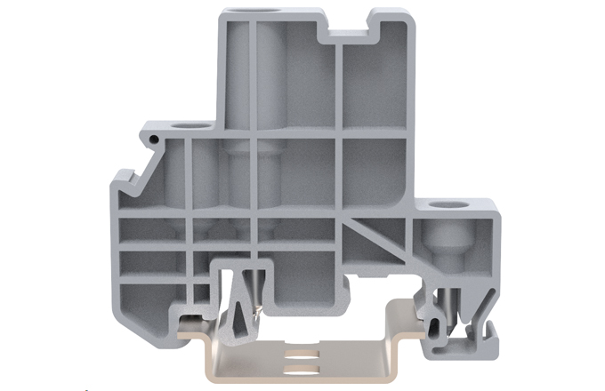 Концевой стопор 215207 - Концевой стопор на рейку DIN35, тип зажима: винт, ширина: 10 мм, цвет: серый, пластик