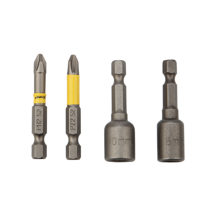 Набор насадок на шуруповерт PH2, PZ2 с магнитным держателем 50 мм, головка 8 мм, 10 мм KR-92-0461