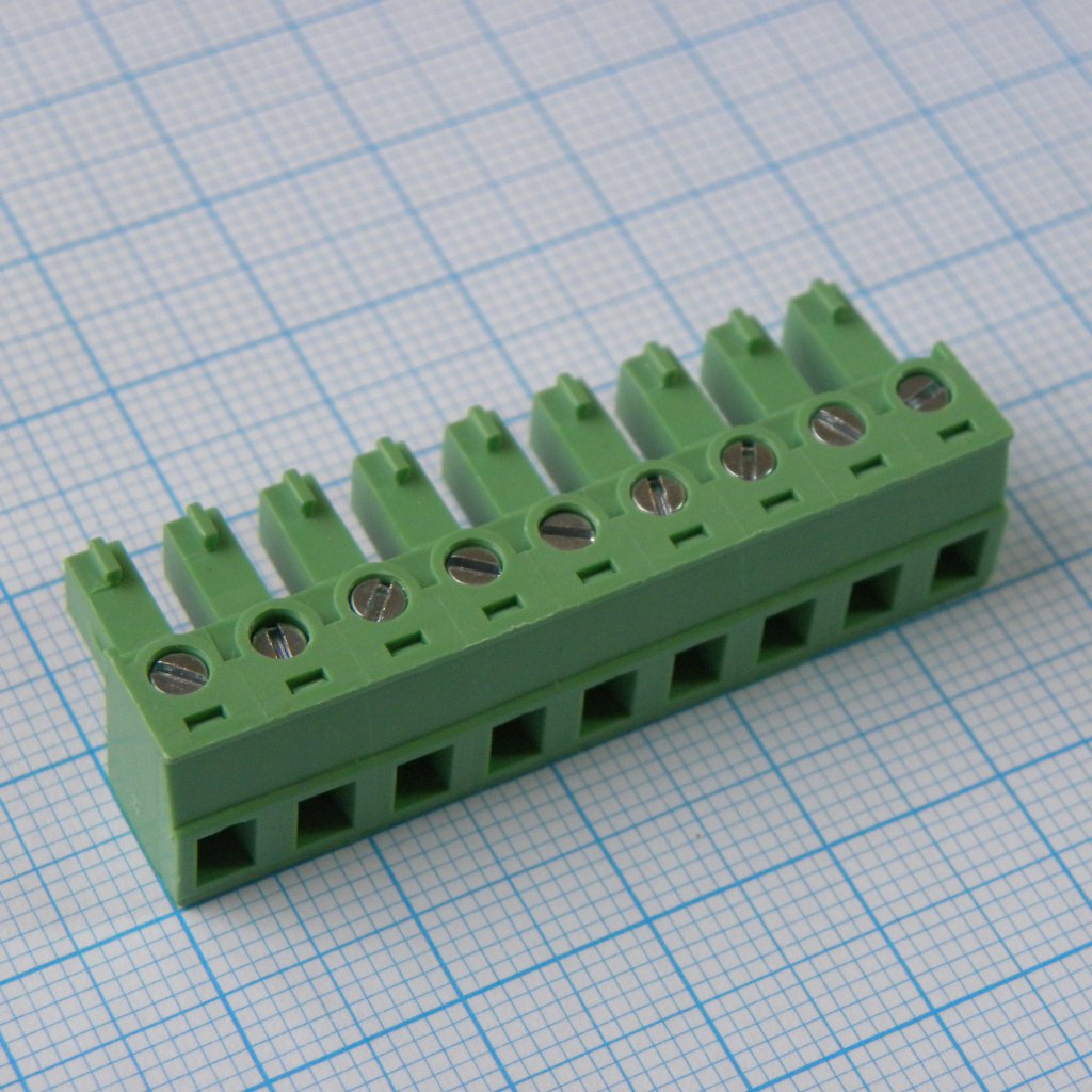 15EDGK-5.08-09P-14-00A(H) - Разъемный клеммный блок, 9 контактов. Серия 15EDGK-5.08