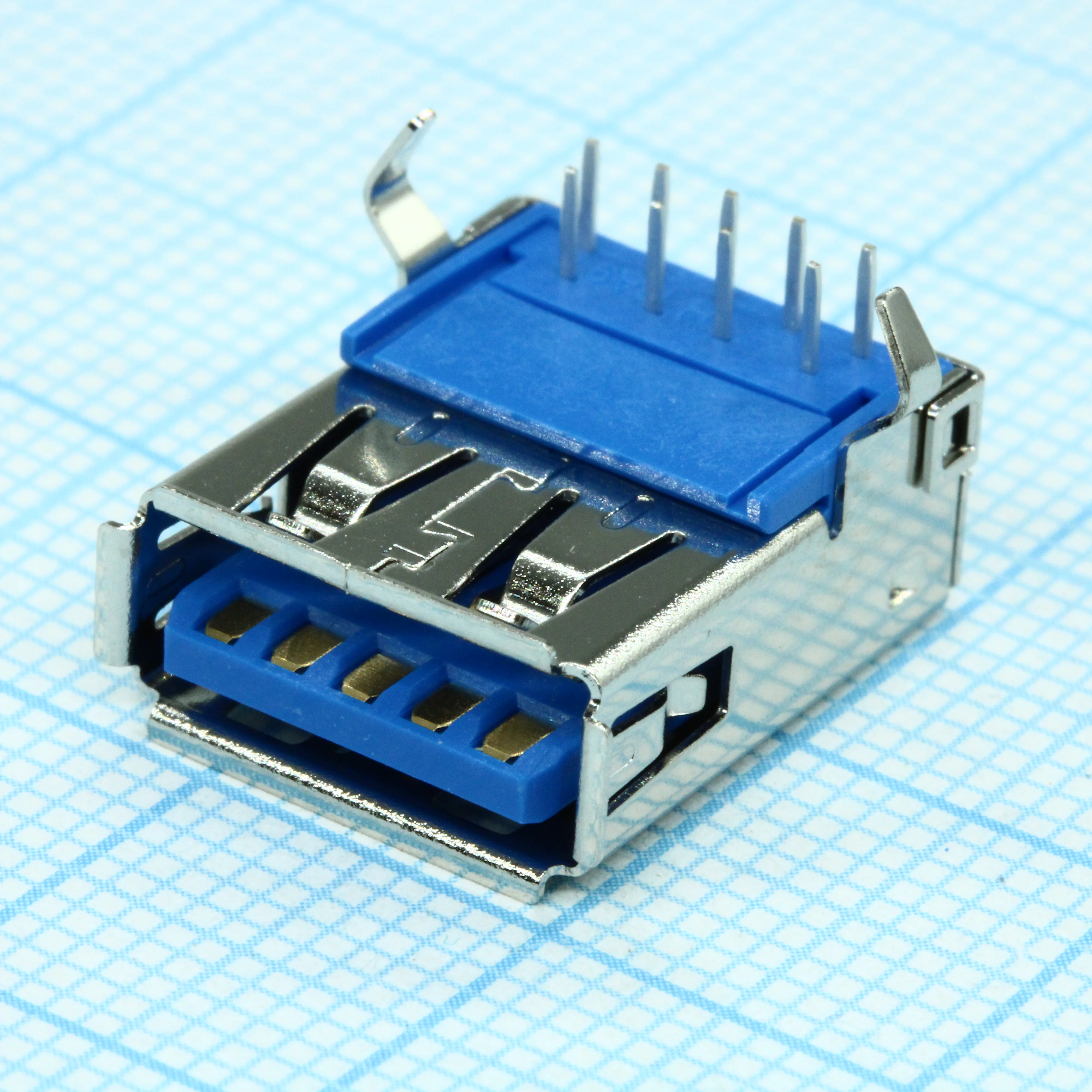 484050003 - Разъем USB, тип A, USB 3.0, розетка, 9 выводов, угловая, DIP монтаж