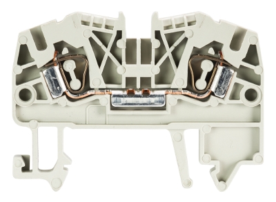 Клемма WKF 2.5/35 - Проходная клемма, тип фиксации провода: пружинный, номинальное сечение: 2,5 мм кв., 24А, 800V, ширина: 5 мм, цвет: серый, тип монтажа: DIN 35