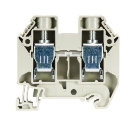 Клемма WT 16 - Проходная клемма, тип фиксации провода: винтовой, номинальное сечение: 16 мм кв., 76A, 1000V, ширина: 12 мм, цвет: серый, тип монтажа: DIN 35