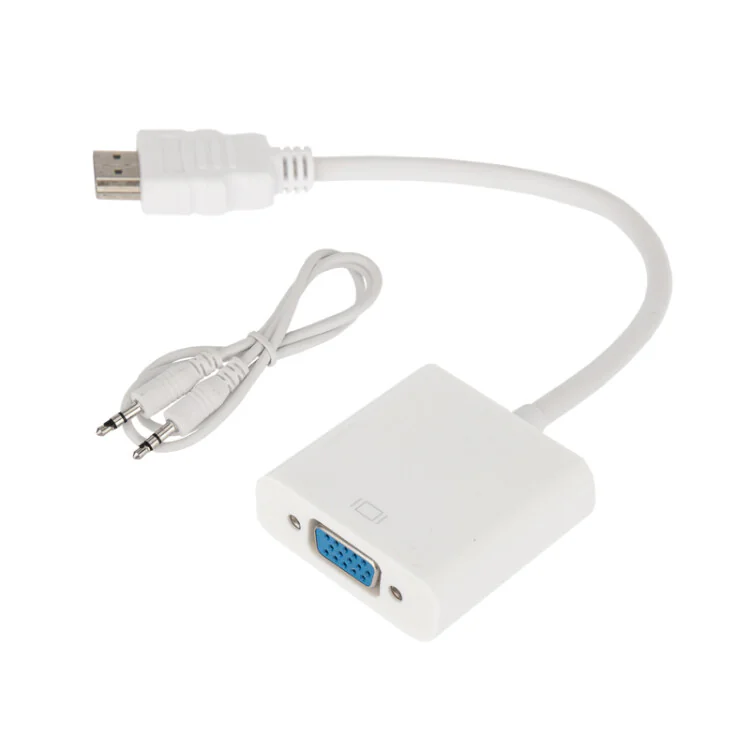 Шнур HDMI (шт.) -VGA (гн.) - провод + шнур стерео 3,5 мм