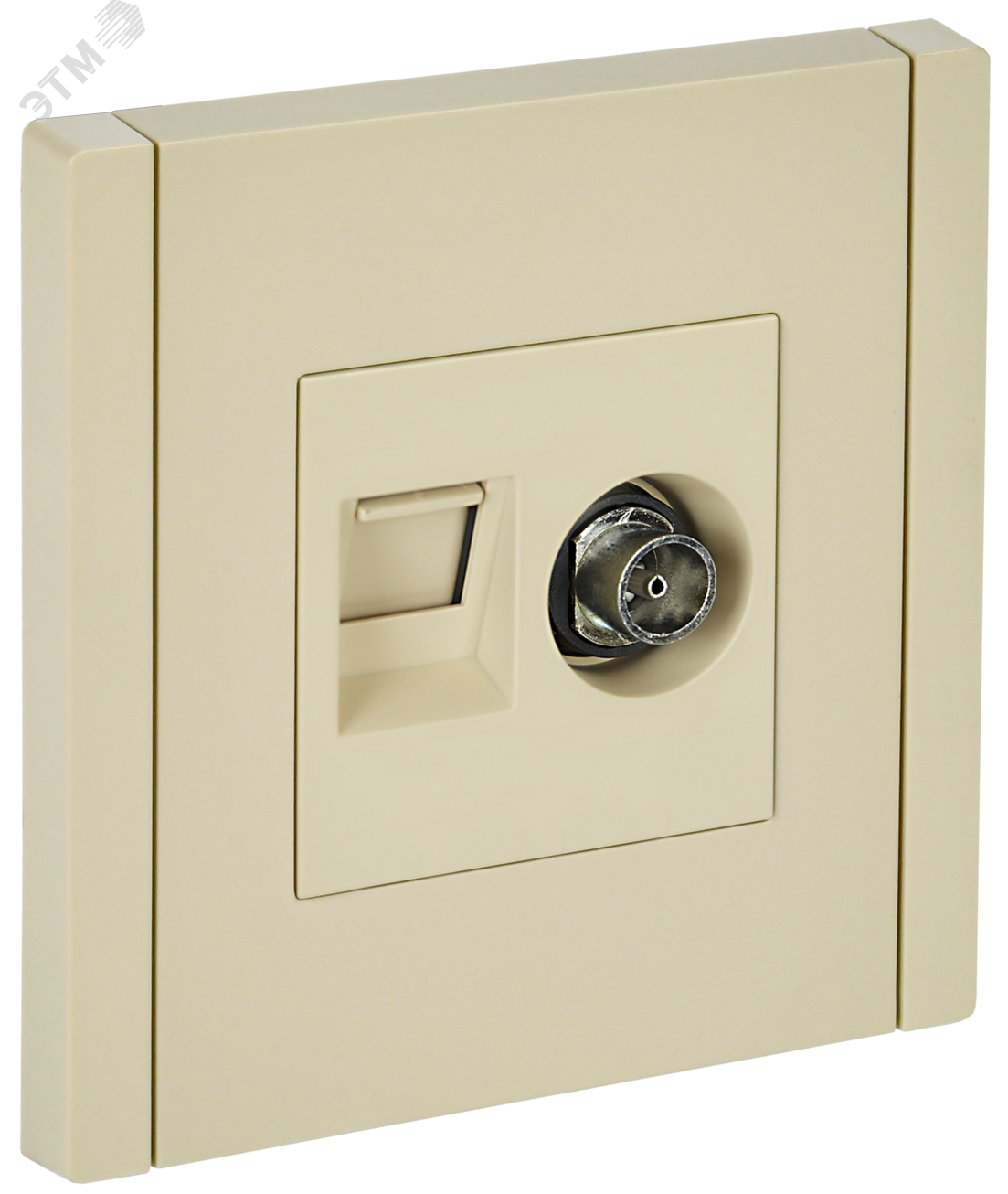 FORTE&PIANO Розетка двойная TV+RJ45 кат.5E FP436 ваниль IEK FP-AK20-1-K10