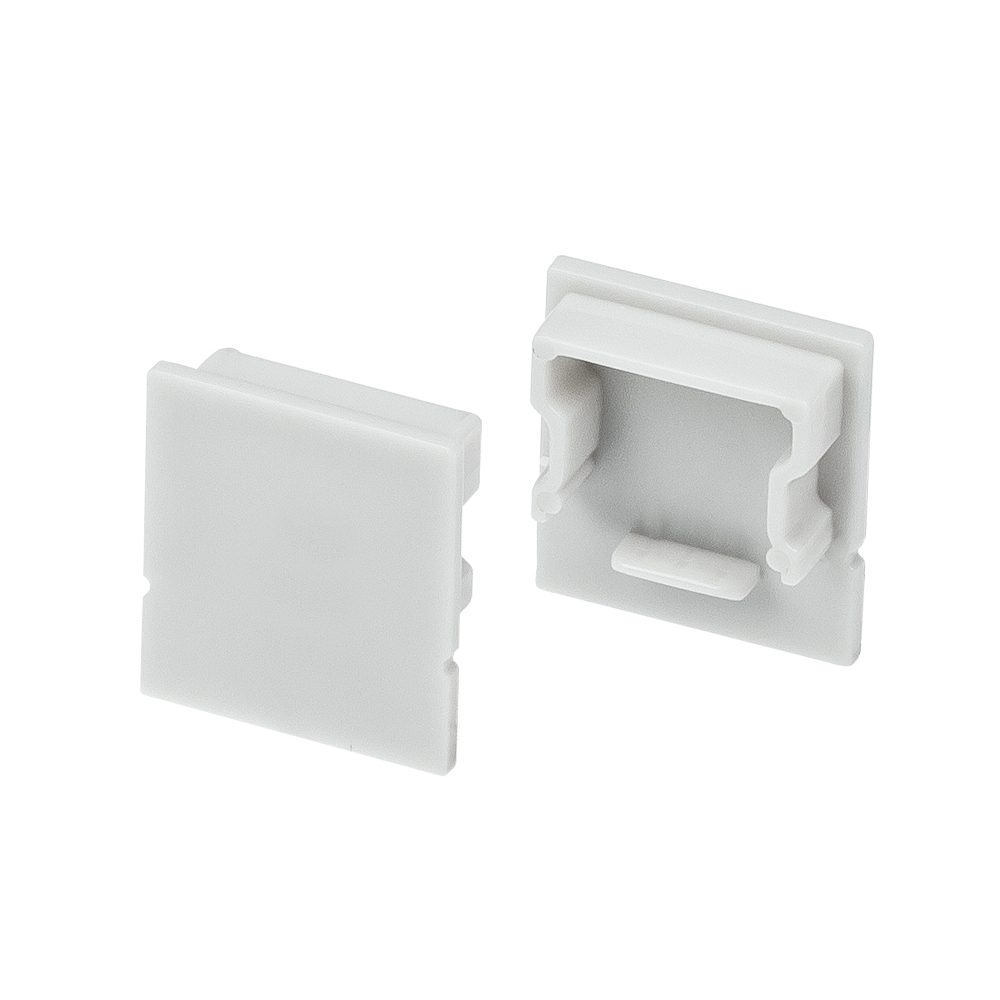 Заглушка ARH-WIDE-H20 Square глухая 018876 - Заглушка (глухая) для профиля ARH-WIDE-H20 с экраном ARH-WIDE-B-H20-2000 Square. Материал - PVC серый.