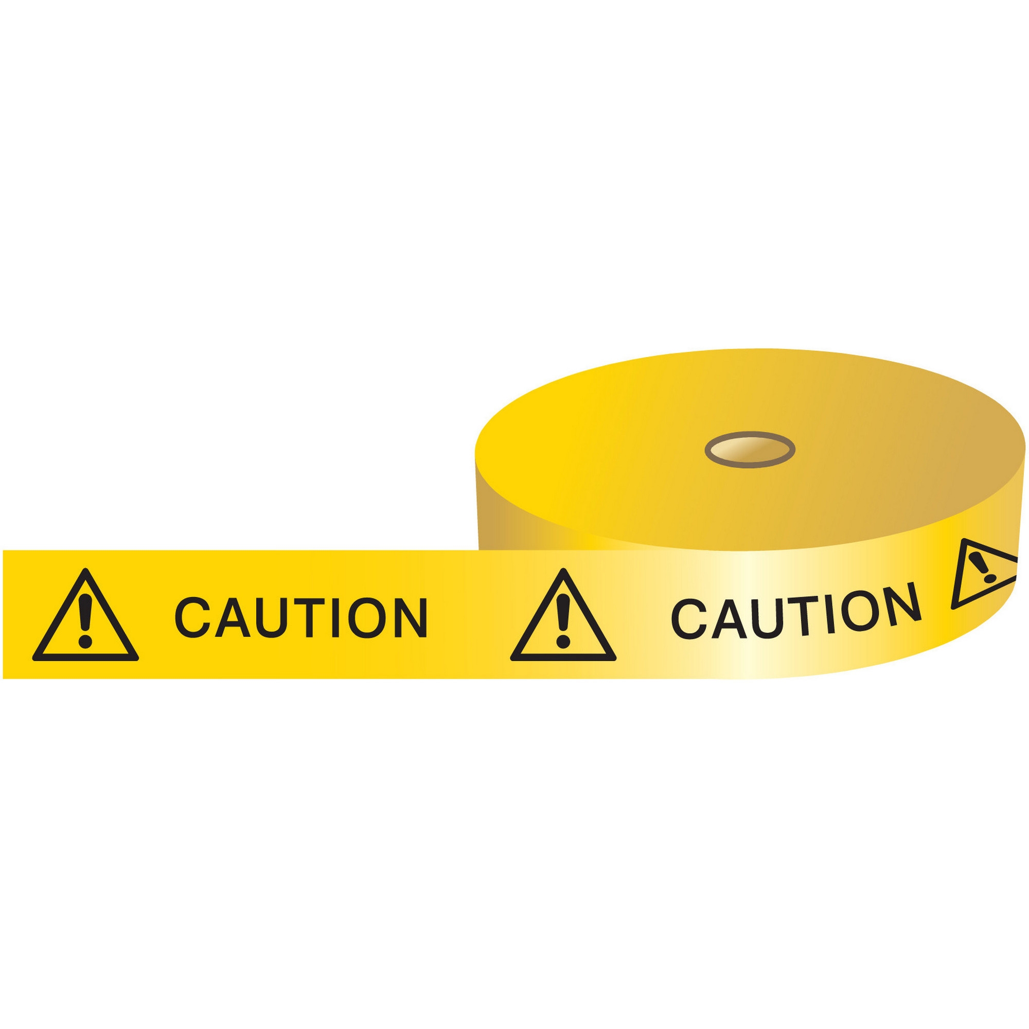 gws256860 - Преграждающая лента, легенда "CAUTION", 75 мм*250м, черный на желтом, полиэтилен, 1 рулон