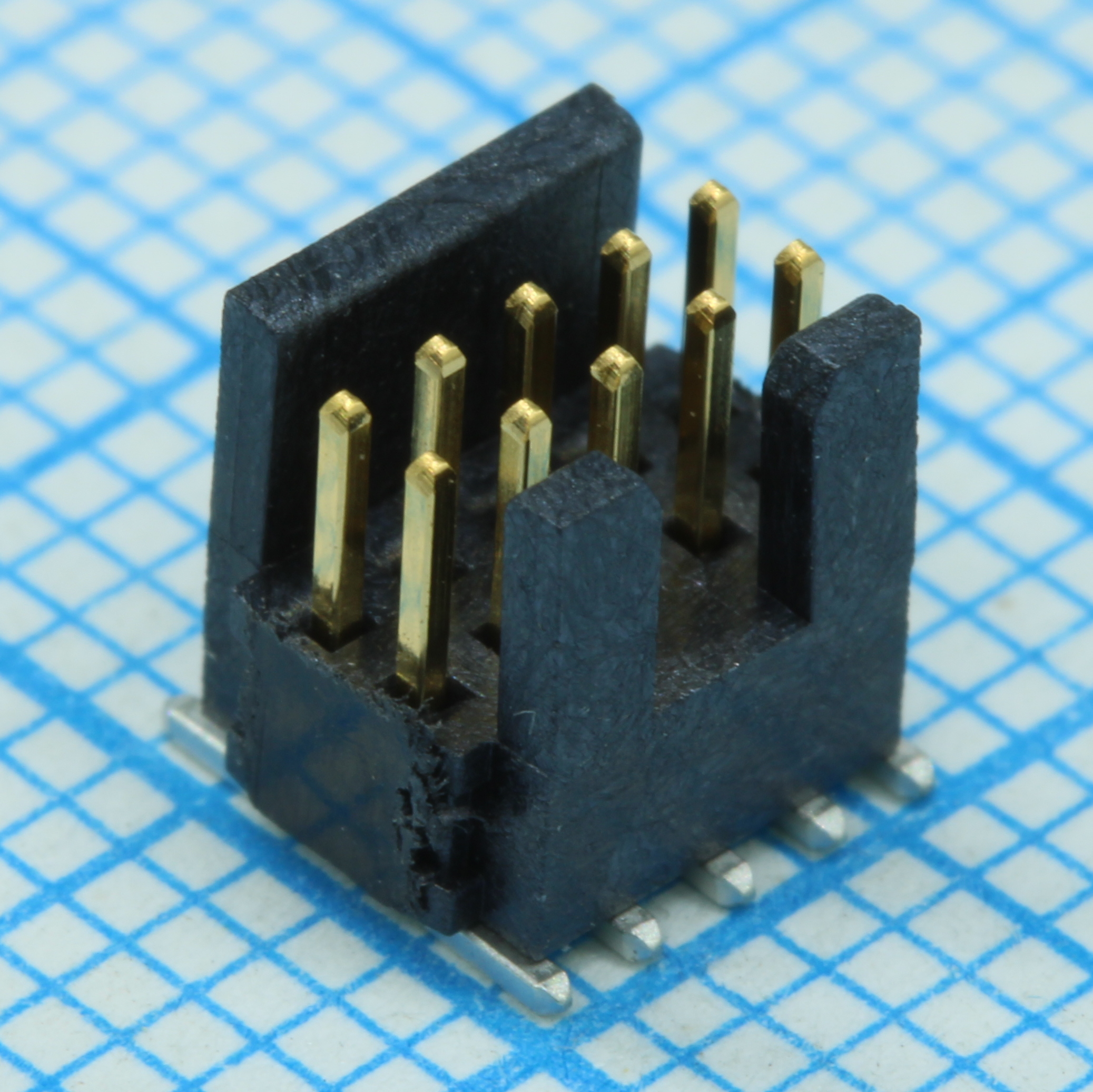 FTSH-105-01-L-DV-K - Разъем на плату HDR 10 контактов шаг 1.27мм SMD туба