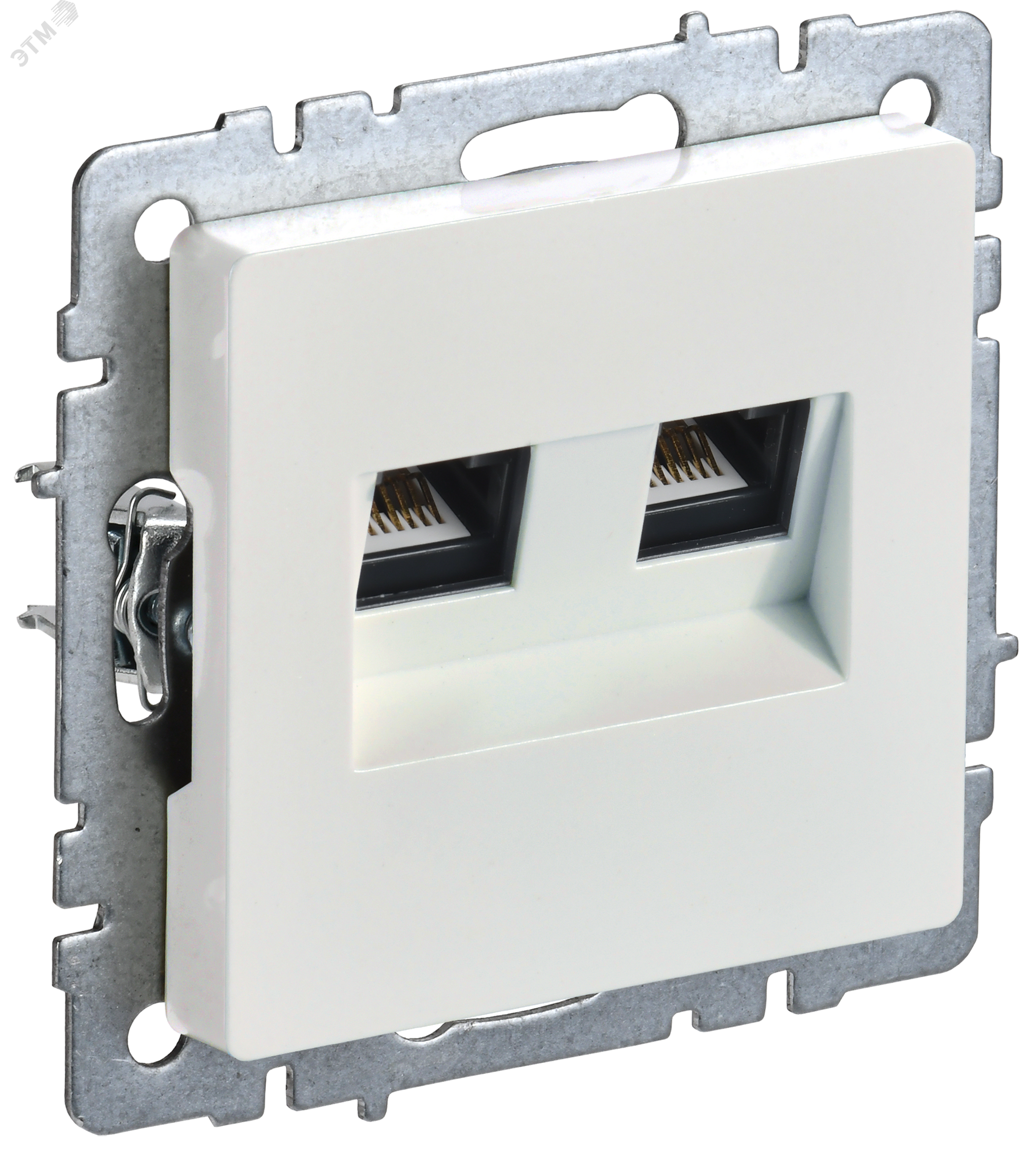 BRITE Розетка компьютерная двойная кат.5E RJ45 РК10-2-БрЖ жемчуг BR-K20-1-K36