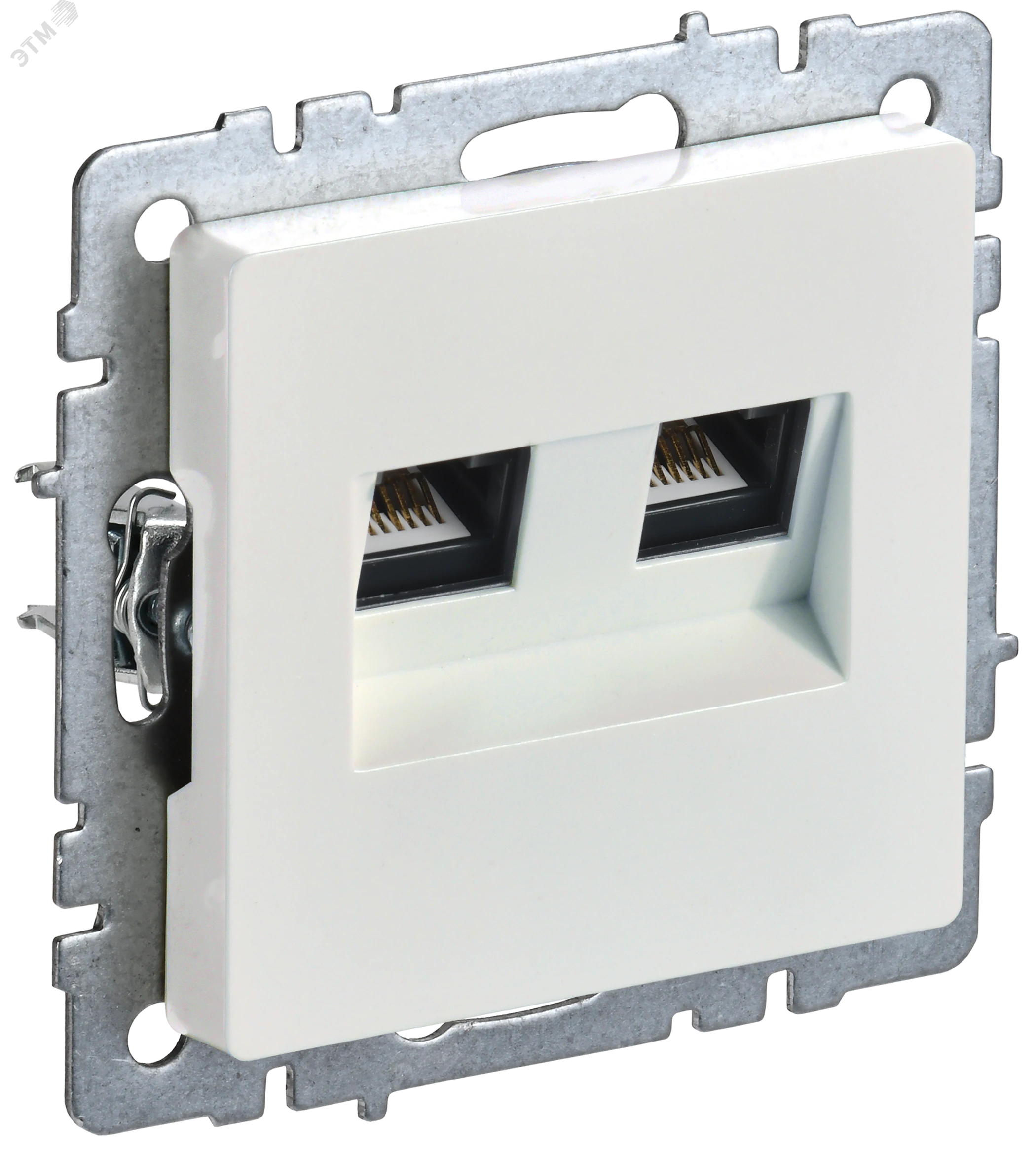 BRITE Розетка компьютерная двойная кат.5E RJ45 РК10-2-БрЖ жемчуг BR-K20-1-K36