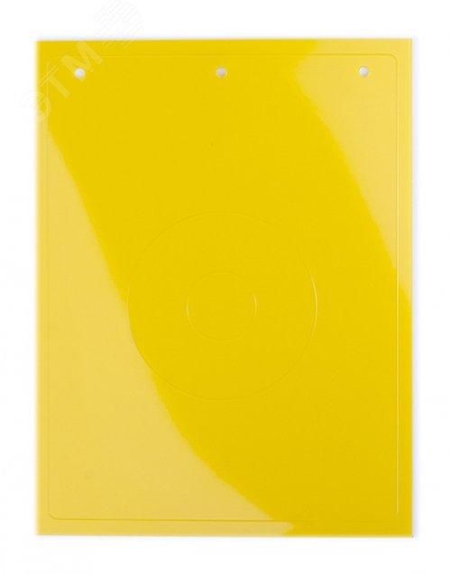 Табличка полужесткая для маркировки кнопок аварийного останова. ПВХ. Желтая. TAEM062Y