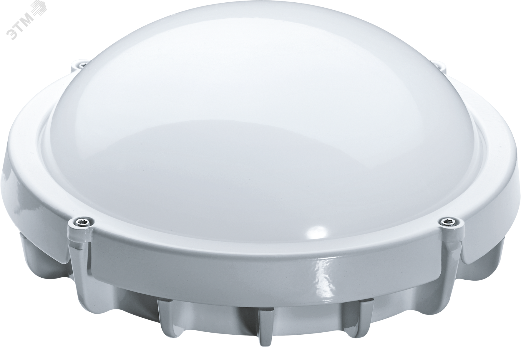 Светильник светодиодный ДБП-8w круглый 4000K 560Лм IP65 металлический белый 18240