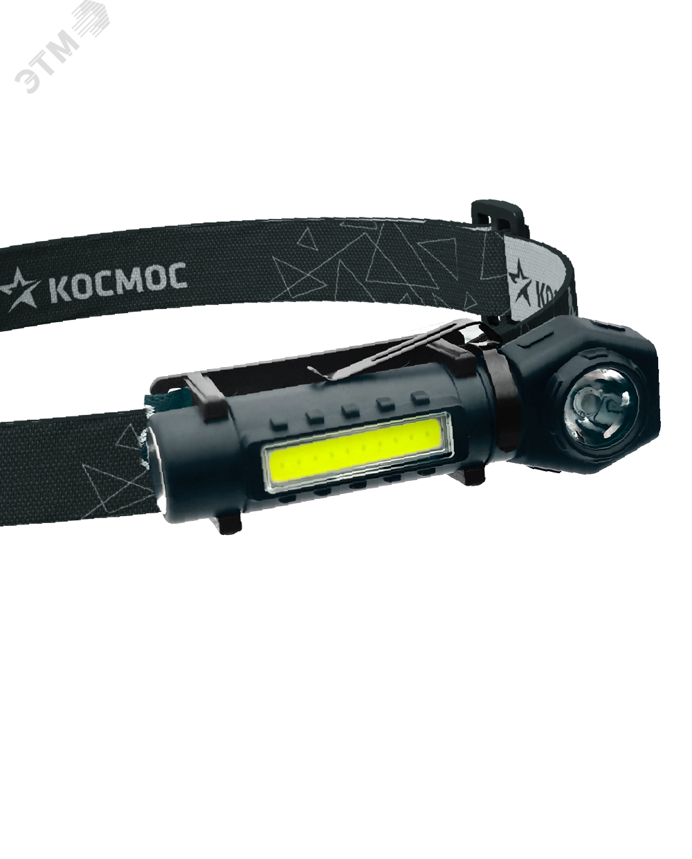 Фонарь аккумуляторный налобный 3Вт LED+3Вт COB LED с коллиматорной линзой Li-ion 18650 1200мА.ч корпус ABS-пластик USB-шнур type C магнит на корпусе зажим для крепления регулируемый эласт. ремешок KOC508Lit