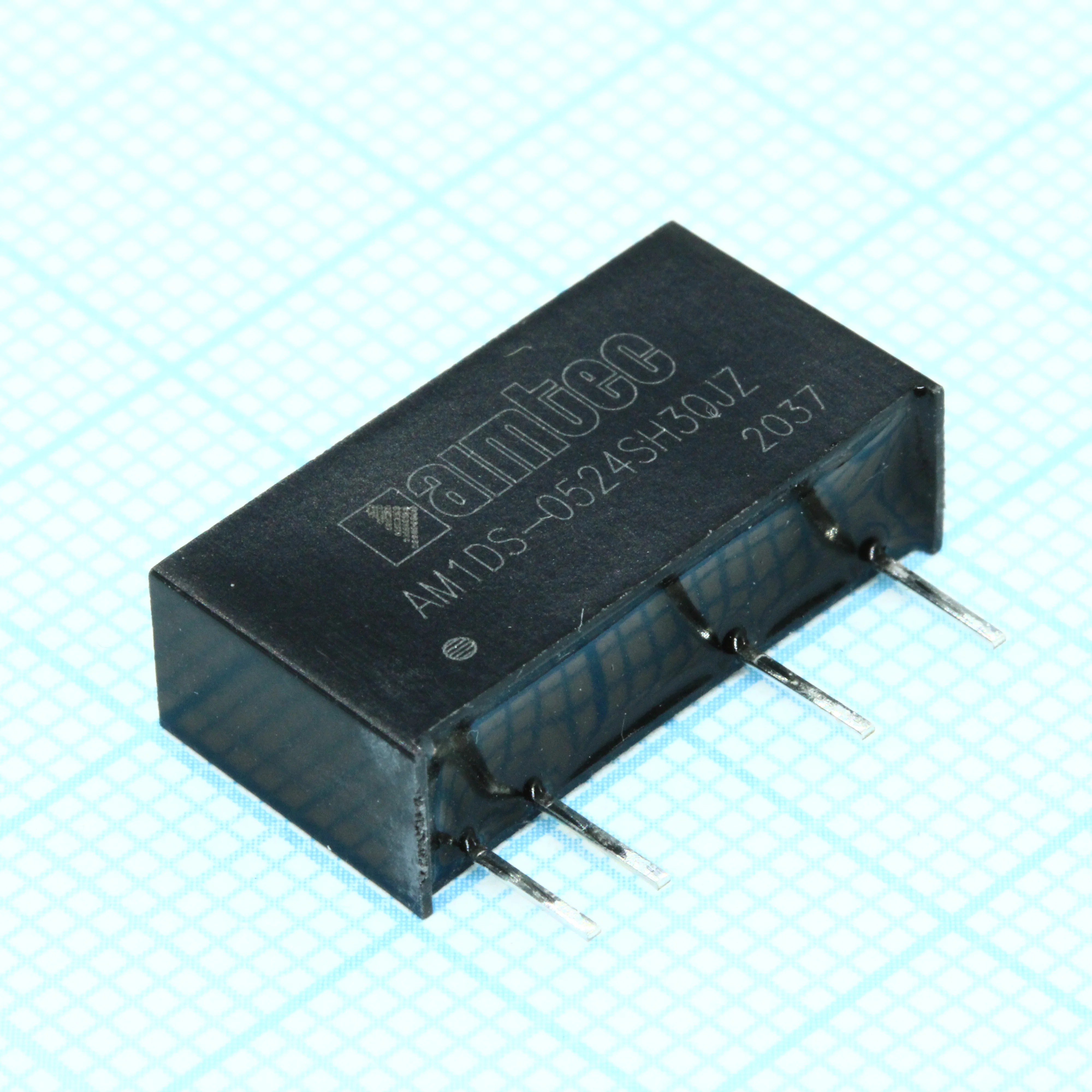 AM1DS-0524SH30JZ - DC/DC, 1Вт, вход 4.5…5.5В, выход 24В/0.004…0.042А, изоляция 3000В DC, КПД 85%, максимальная емкостная нагрузка не более 220мкФ, SIP7, 19.65x6x10.16мм, -40…105°C, пластик