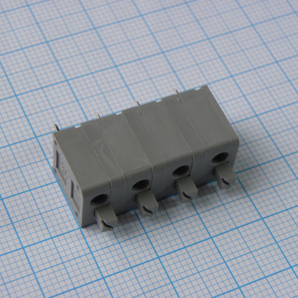 DG236-7.5-04P-11-00A(H) - Нажимной безвинтовой клеммный блок 4 контакта. Зажим типа торцевой контакт