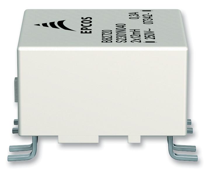 B82720S2301N042 - Дроссель синфазный сдвоенный 22000мГн 10кГц 0.3A 1.5Ом по постоянному току для поверхностного монтажа автомобильного применения лента на катушке