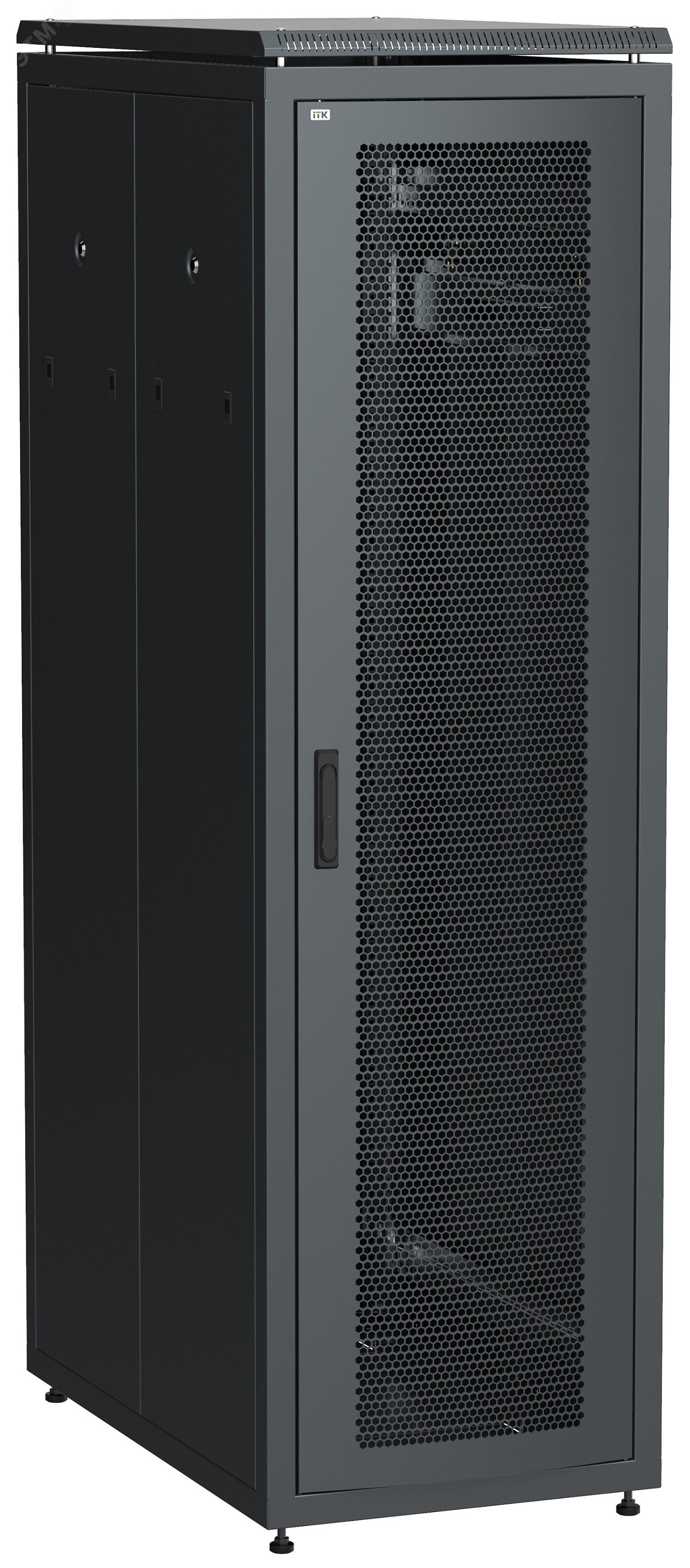 Шкаф напольный сетевой 19"" LINEA N 47U 800х1000мм перфорированная передняя дверь задняя перфорированная черный LN05-47U81-PP