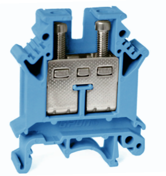 Проходная клемма UKJ-16(BU) - Проходная клемма, тип фиксации провода: винтовой, номинальное сечение: 16 мм кв., 101A, 800V, ширина: 12,2 мм, цвет: синий, тип монтажа: DIN 35