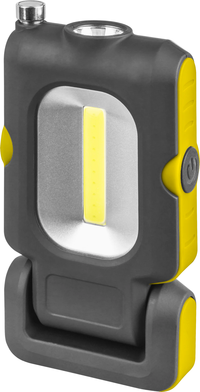 Фонарь светодиодный NPT-W07-ACCU 1Вт LED+3Вт COB LED аккумуляторный пластик