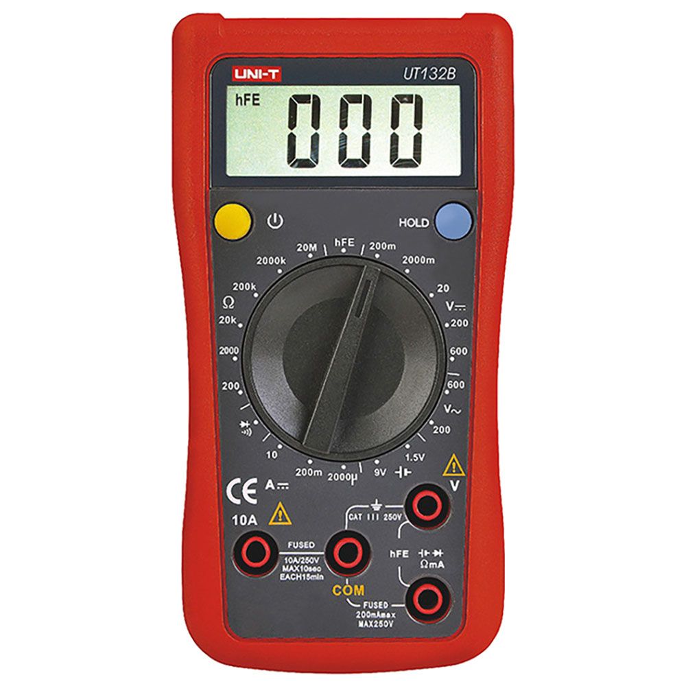 UT132B - Цифровой мультиметр, тест батарей, тест hFE
