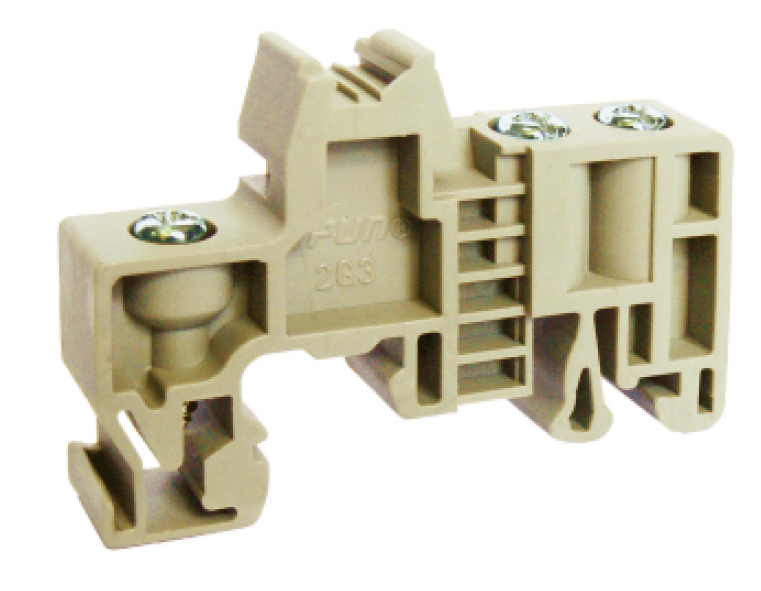 Концевой стопор 2G3(BG) - Концевой стопор на рейку DIN35, тип зажима: винт, ширина: 9,5 мм, цвет: серый, пластик