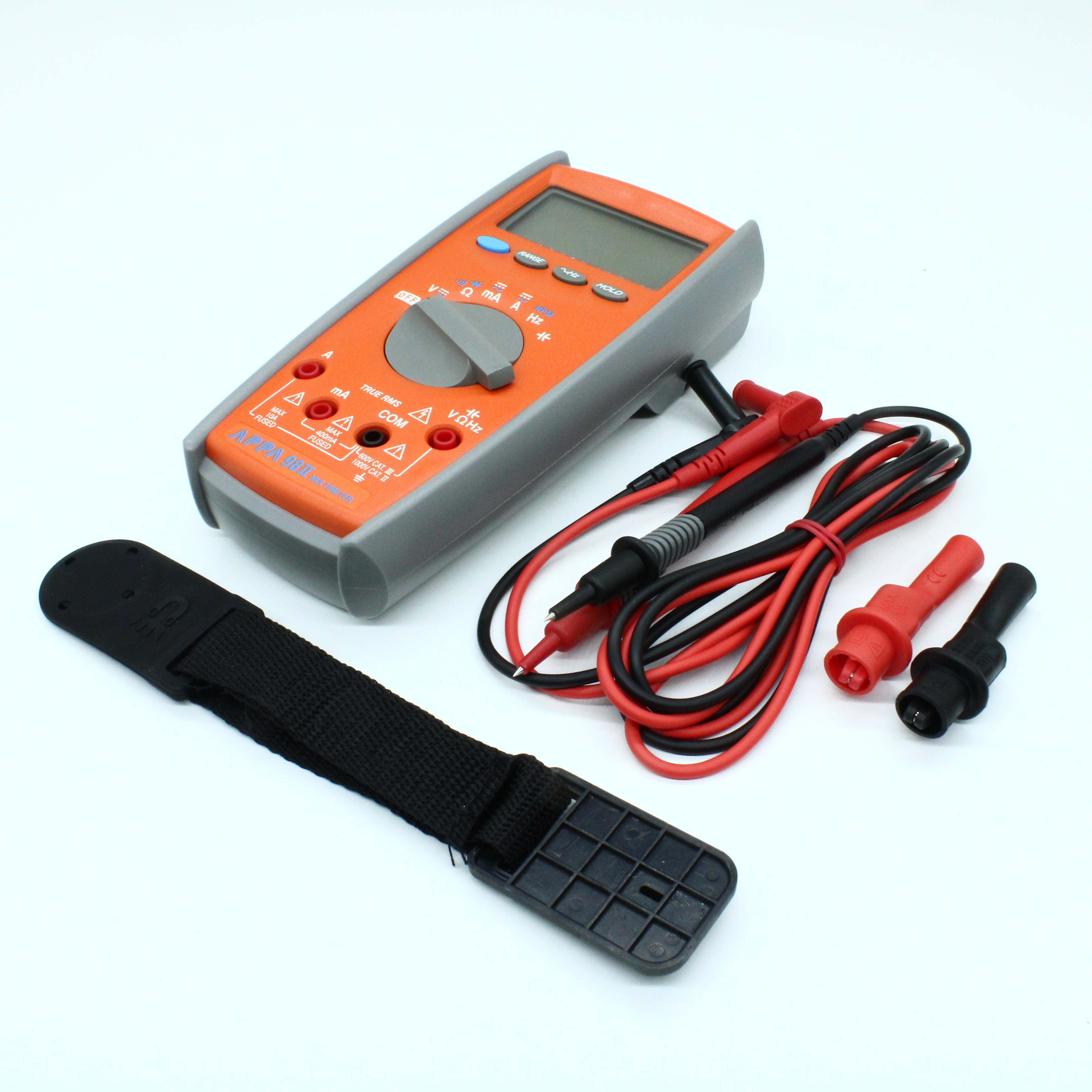 APPA 98II - Мультиметр, U пост.0,1мВ - 1000 В,U пер.0,1мВ-750 В, I постпер.10 мкА-10 А, сопр. 0,1 Ом-40 МОм,F 1Гц-40 МГц, ёмкость 1пФ-40 000мкФ, True-RMS