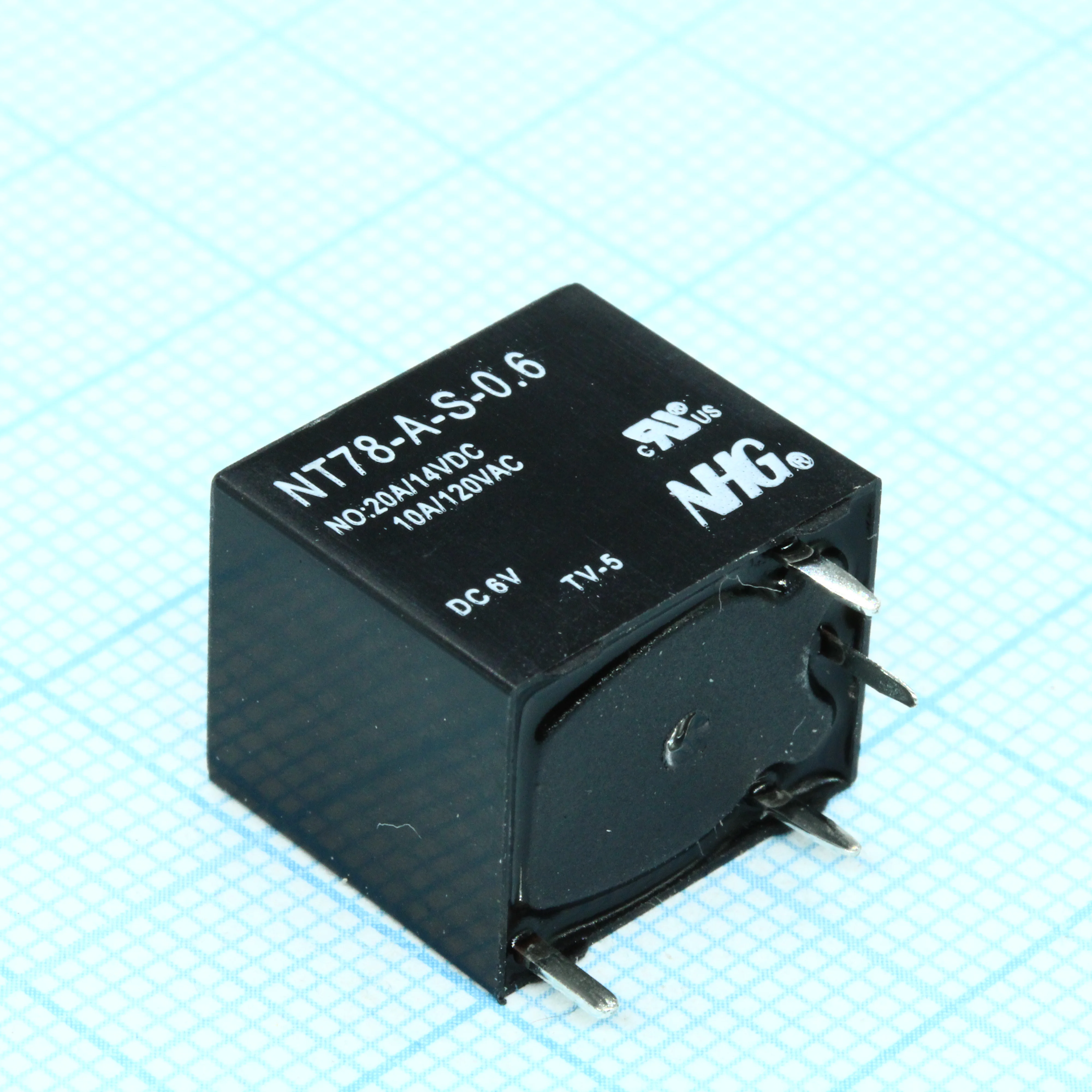 NT78-A-S-10-DC6V-0.6 - Реле силовое, 10А одна контактная группа на замыкание катушка 6В 0.6Вт