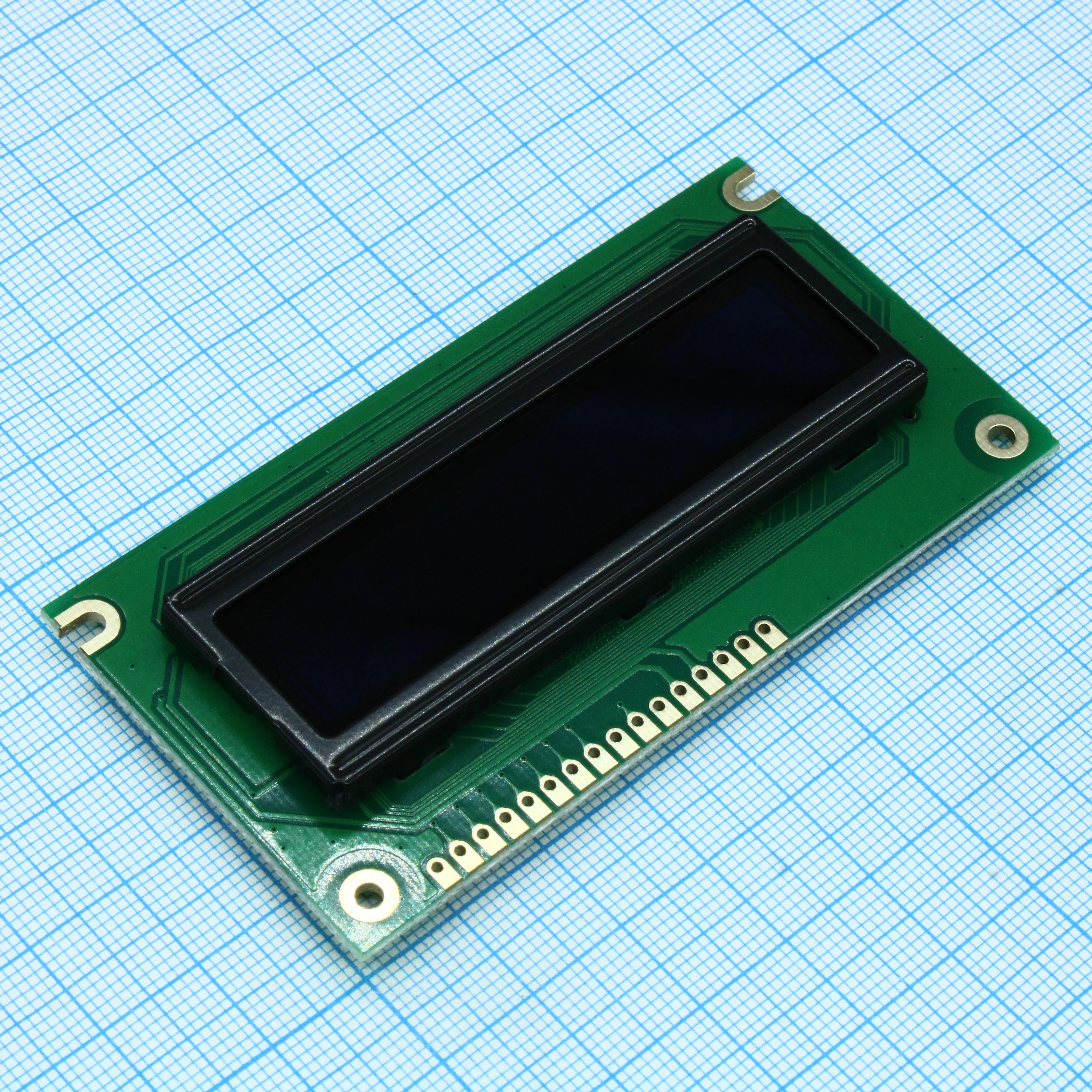 WEH001602ELPP5N00100 - OLED символьный 16х2 (1602E), COB, желтый, 8-битный паралл. интерфейс 6800, VDD =5В, -40...+80С