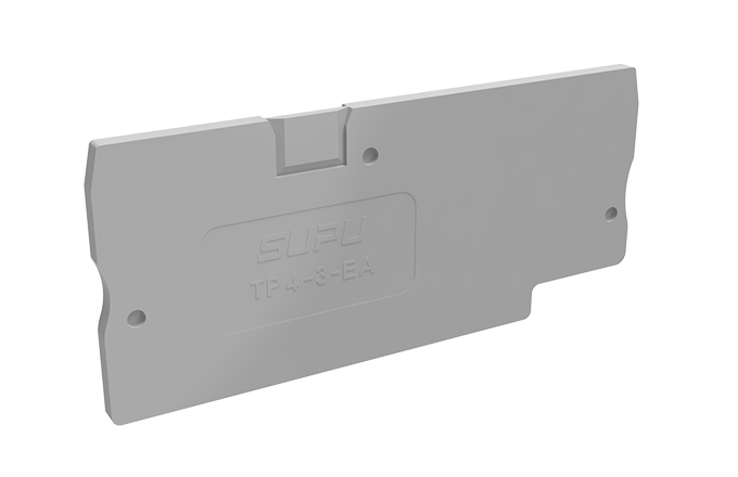 Торцевая крышка TP4-3-GY-EA - Торцевая крышка для клемм TP4-3-..., цвет: серый