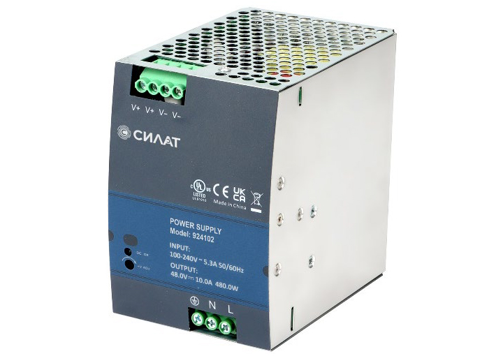Источник питания 24 V DC/20 A, 924102 - Источник питания, однофазный, 24VDC / 20A, 480W, диапазон входн. напр.: 90 - 264VAC / 127 - 370VDC; габариты (мм): 142х125х85, монтаж: на DIN рейку
