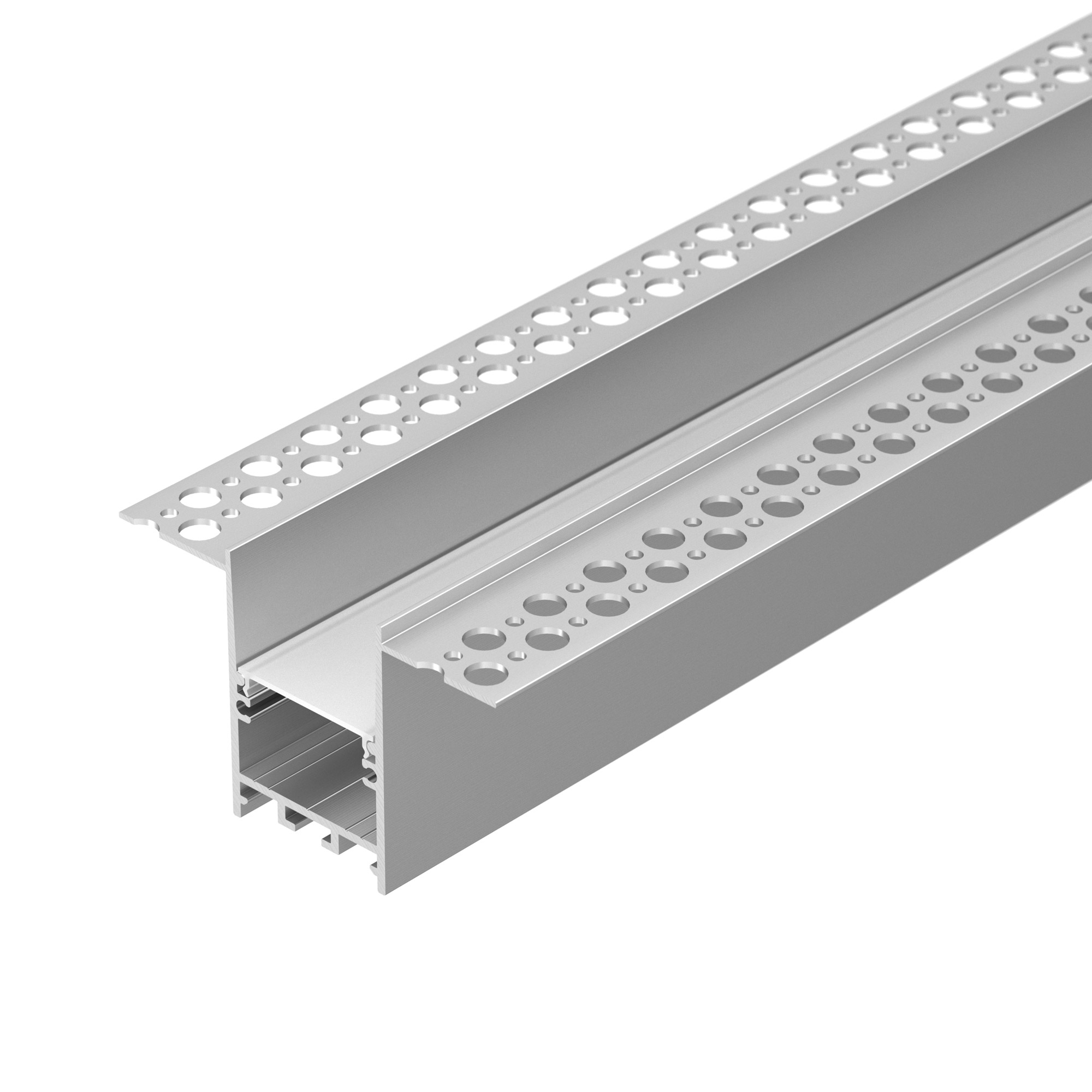 Профиль SL-COMFORT32-FANTOM-2000 ANOD 033276 - Алюминиевый анодированный профиль для светодиодных лент и линеек. Скрытая установка (под строительную отделку). Экран утоплен в плоскости профиля, что позволяет скрыть источник света от прямого контакта с гла