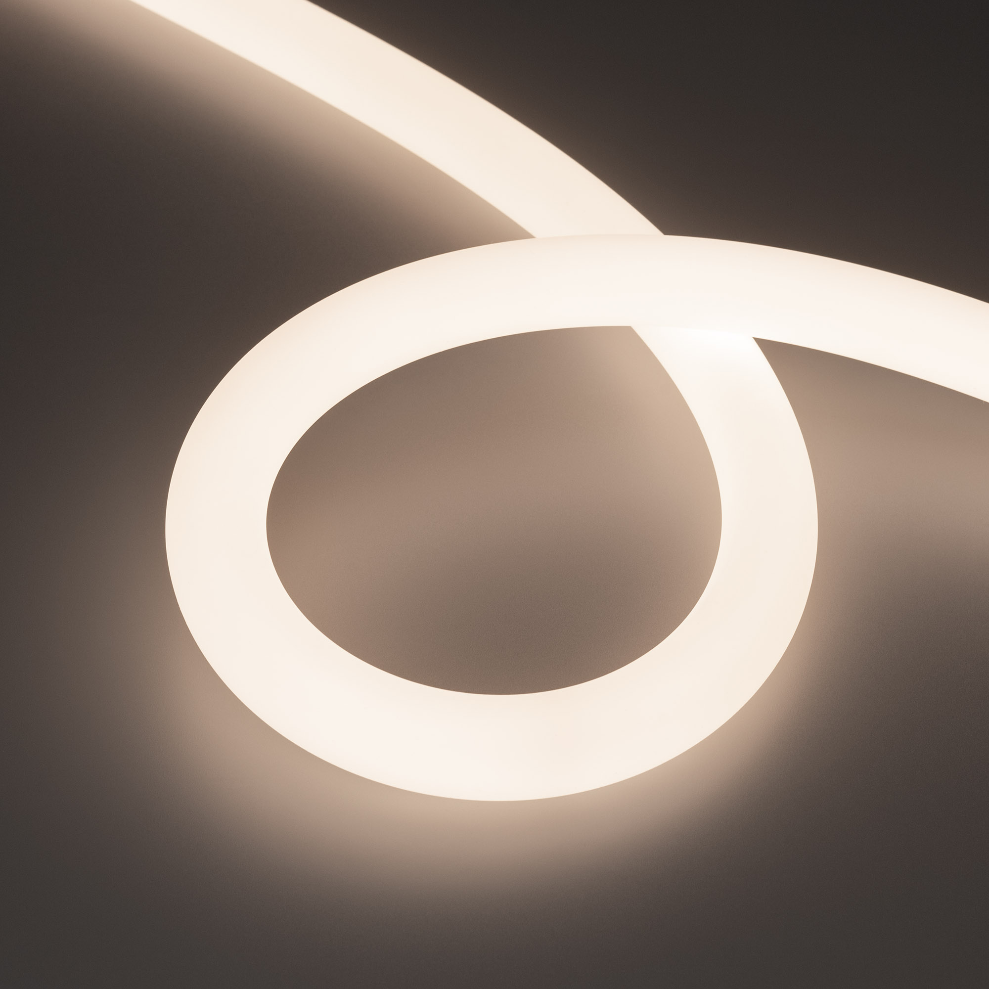 Лента герметичная MOONLIGHT-TOP-A336-D25mm 48V Day4000 360deg (12.5 W/m, IP65, 2835, 20m, wire x1) 039439 - Гибкая герметичная лента (неон серии MOONLIGHT), сечение 25х25 мм. Светодиоды SMD 2835 336 шт/м. Цвет свечения ДНЕВНОЙ БЕЛЫЙ (4000 К), индекс цвето