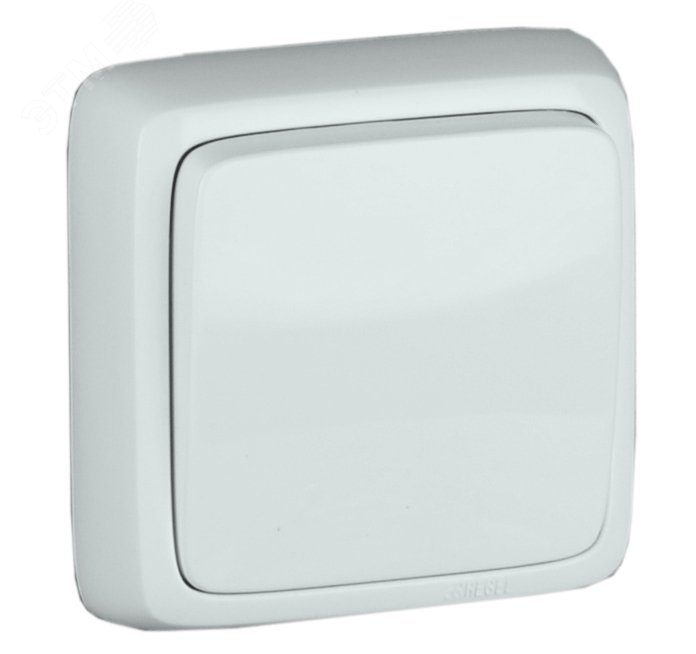 Выключатель одноклавишный наружный с изоляционной пластиной белый 16А ВА16-113