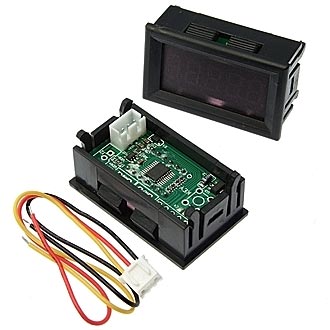 0-33,000VDC RED (45X26MM) - Вольтметр DC 0-33В LED красный