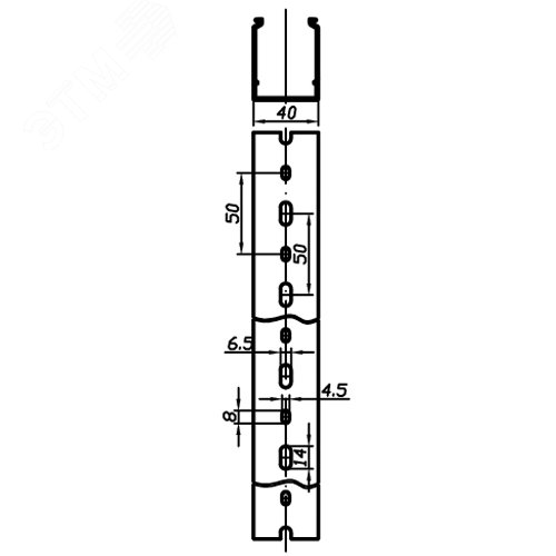 Кабель-канал перфорированный 40х40 RL6 G 01134RL