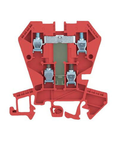 Клемма этажн. WK 4 E / U G-URL - Многоуровневая функциональная клемма, тип фиксации провода: винтовой, номинальное сечение: 4 мм кв., 1A, 1000V, ширина: 6 мм, цвет: красный, тип монтажа: DIN 35