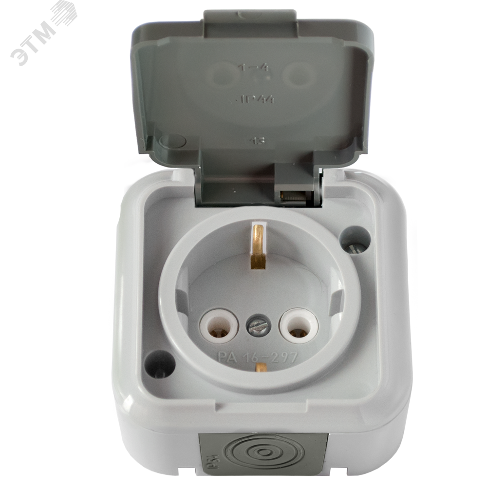 Беларусь Розетка с заземлением наружная IP54 Розетка РА16-297(03)