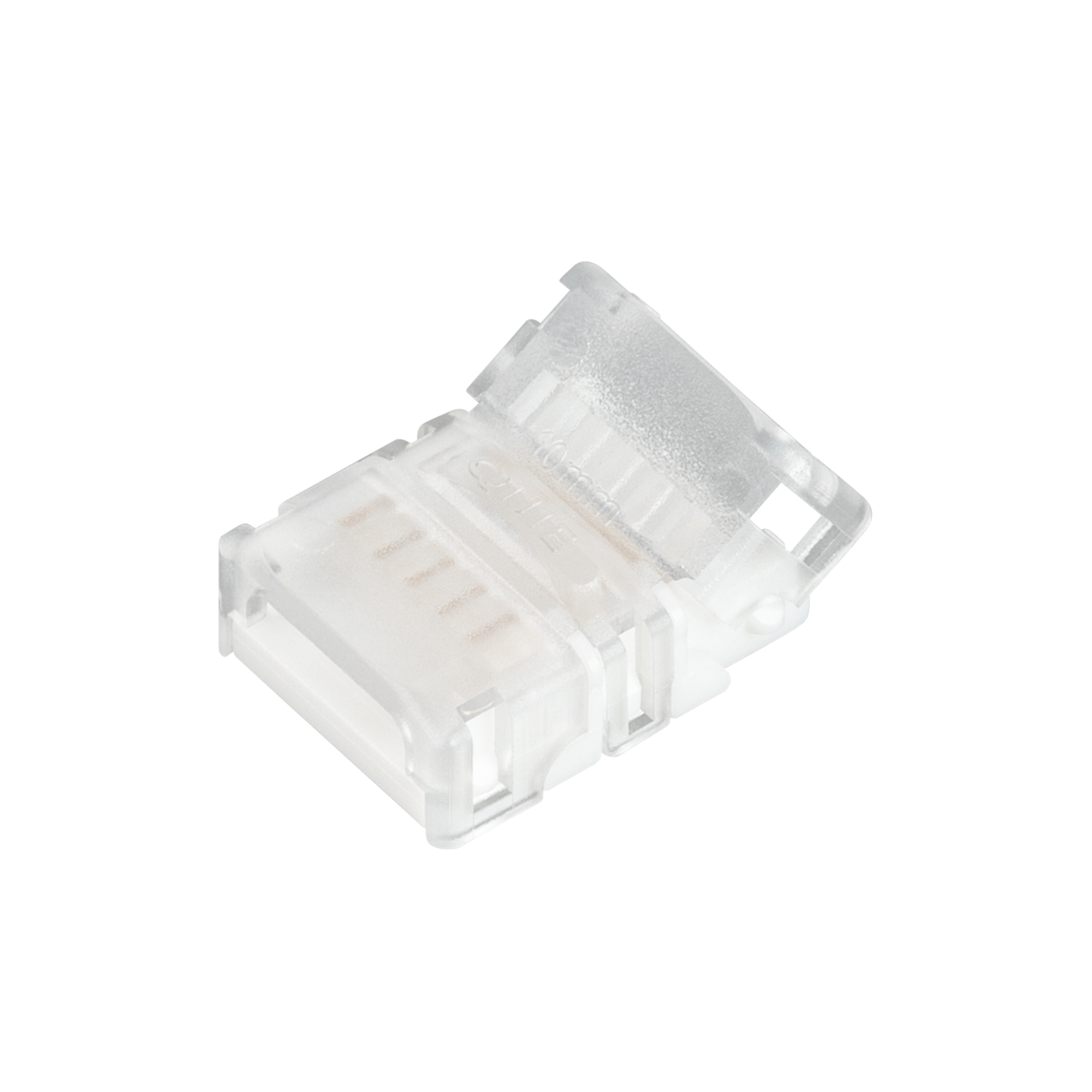 Коннектор HIP-RGBW-10mm-5pin-STS 039269 - Одиночный коннектор для соединения 2-х отрезков открытых светодиодных IP20 RGBW лент шириной 10 мм. Материал - прозрачный пластик. Обеспечивает соединение без видимых разрывов. Максимальный допустимый ток 3 А, нап