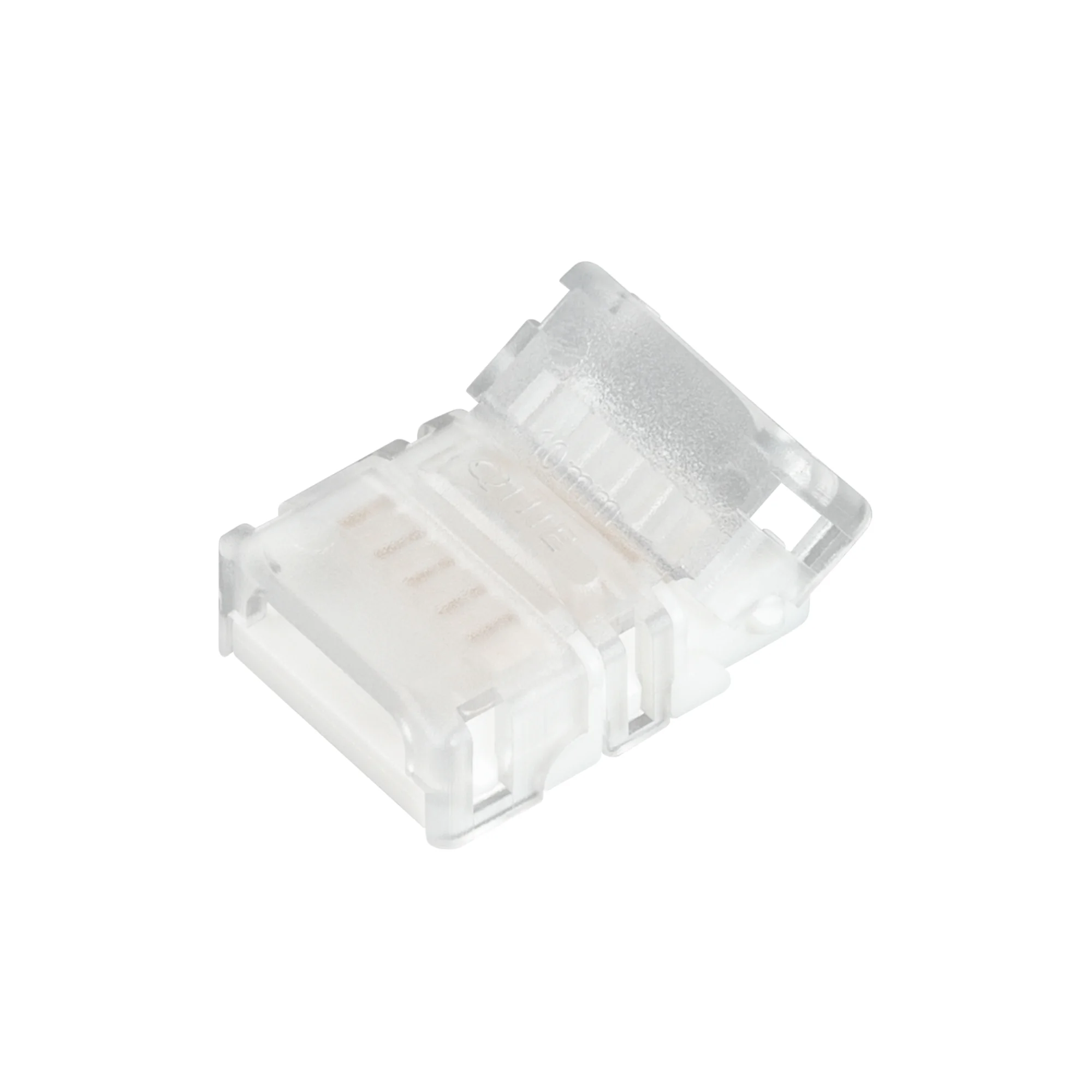 Коннектор HIP-RGBW-10mm-5pin-STS 039269 - Одиночный коннектор для соединения 2-х отрезков открытых светодиодных IP20 RGBW лент шириной 10 мм. Материал - прозрачный пластик. Обеспечивает соединение без видимых разрывов. Максимальный допустимый ток 3 А, нап